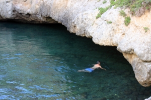 Baignade dans le ravin