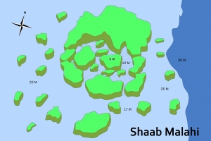 Site de Fury Shoal, spot "Shaab Malahi, The Playground"