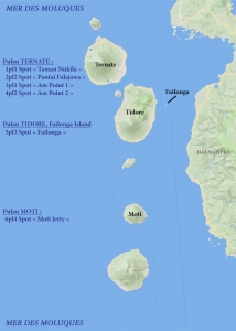 Pulau Ternate, Pulau Tidore et Pulau Moti
