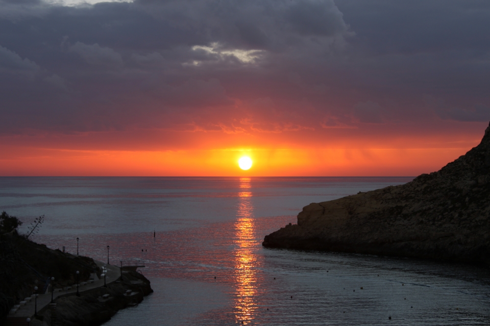 Coucher de soleil de l'hôtel San Andrea