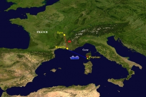Trajet de Givors à Propriano en Corse 2017