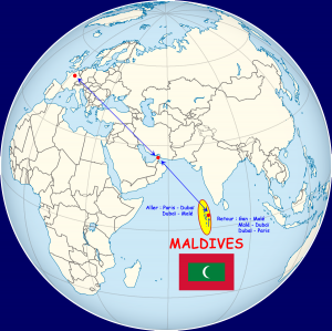Trajet France - Maldives